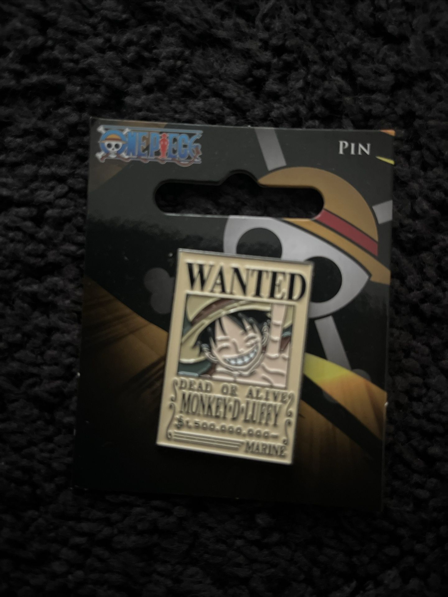 One Piece Monkey D. Luffy Wanted Poster Enamel Pin