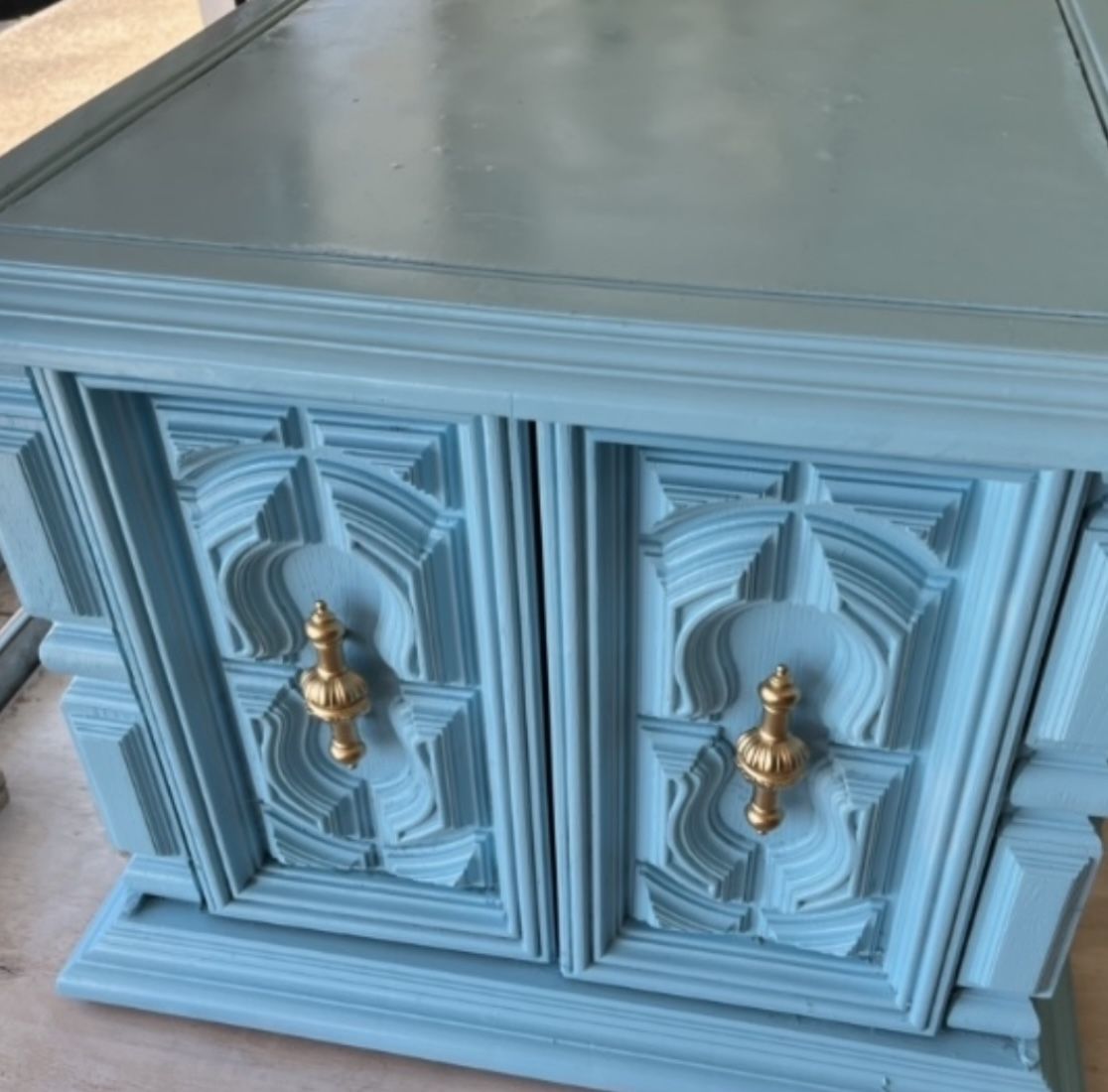 Blue Cabinet/side Table