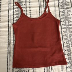 Medium Pink Rose Spaghetti Strap Top