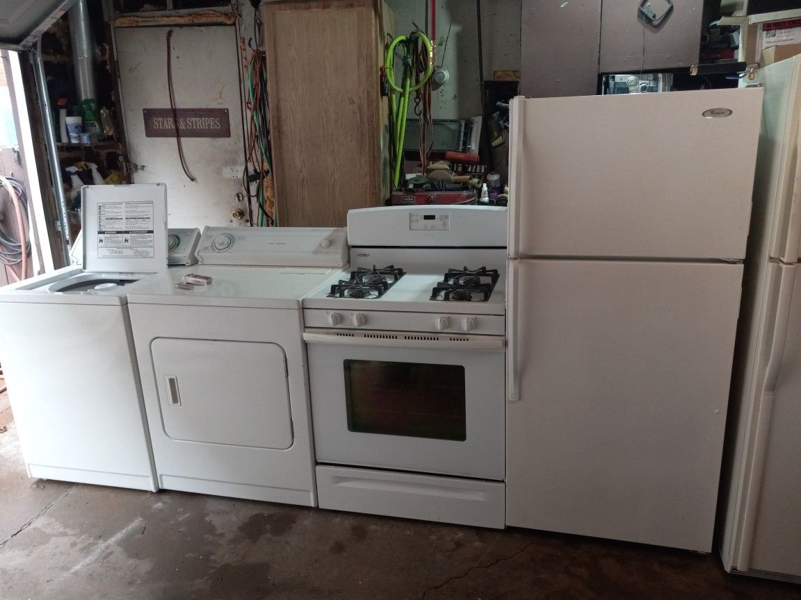 Refrigerator Gas Stove Washer And Electric Dryer All Working Clean Look Like Now Can Deliver