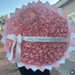 200 Pink Roses Bouquet 💐 
