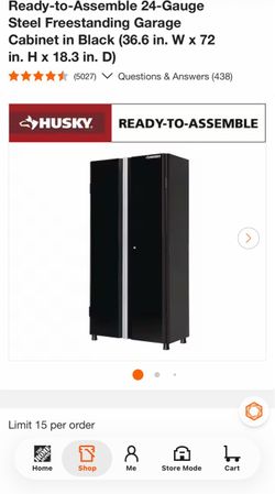 Husky Garage Cabinet in Black