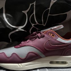 Nike Air Max 1 Patta Waves Rush Maroon (with Bracelet)