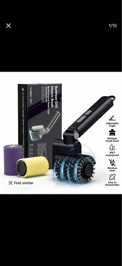 Electric grill brush for outdoor