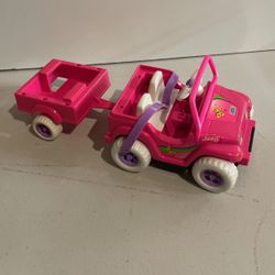 Mattel Kelly Power Wheels Jeep & Trailer 