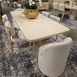 New Beautiful Ash Wood 7 Pc Dining Collection