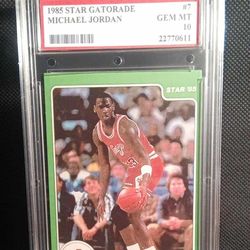 Graded MICHAEL JORDAN 1985 Star Gatorade #7 RP*