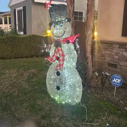 Frosty Christmas Light Decoration Snowman