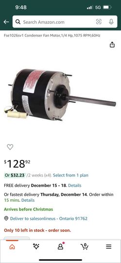 Condenser Fan Motor FSE1026SV1