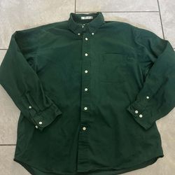 Vintage John Ashford Sport Men Size  L Large Long Sleeve Shirt 100 % cotton