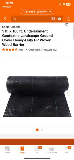 Agfabric 5 ft. x 100 ft. Underlayment Geotextile Landscape Ground Cover Heavy-Duty PP Woven Weed Barrier