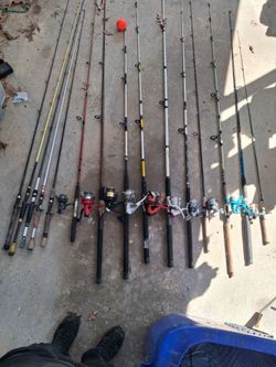 Fishing poles variety