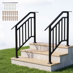 2 Pack Handrails for Outdoor Steps with Adjustable Angle