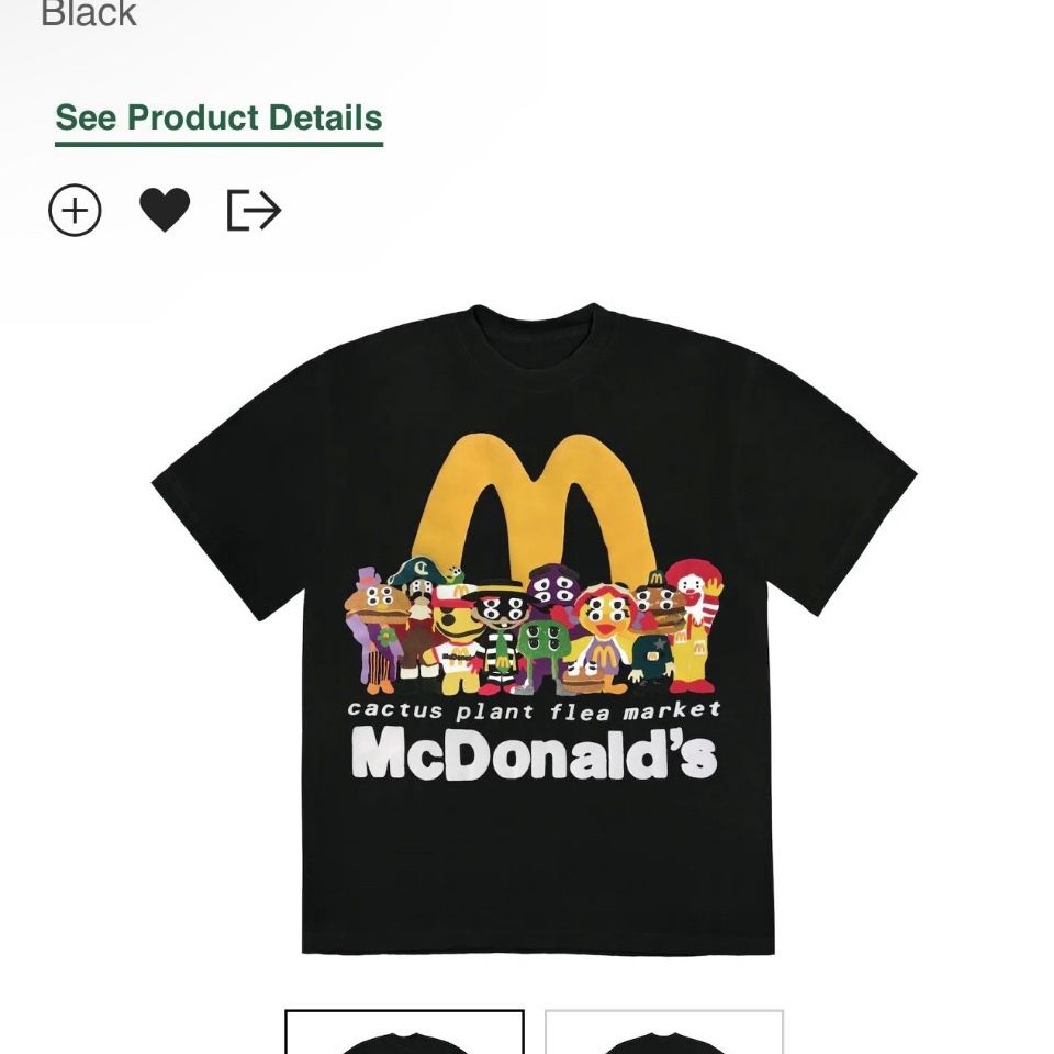 IP65防水 CPFM × McDonald Tシャツ マクドナルド cactus カクタス