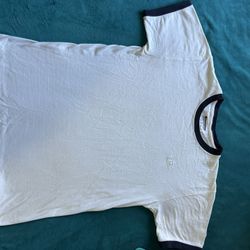 White & Dark Blue Champion Shirt 