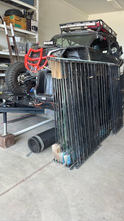 Steel fencing,
