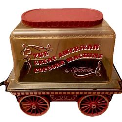 Vtg Sunbeam Great American Popcorn Machine Corn Popper Wagon Model 18-90 Movie 