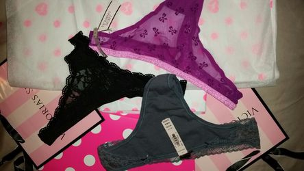 VS Victoria's Secret lace thongs underwear, size XS, new with tags & gift  bags/tissue paper for Sale in Los Angeles, CA - OfferUp