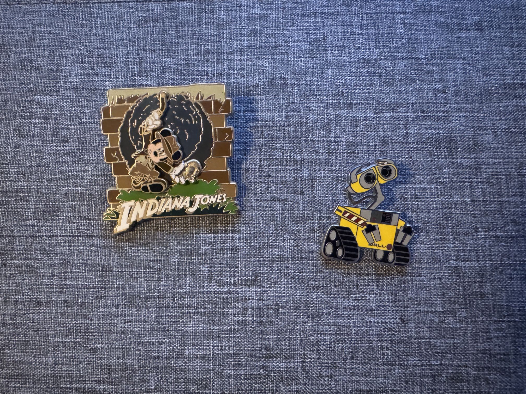 Disney Pins Mickey Mouse Indiana Jones and Wall-e