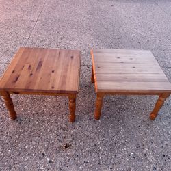 Oak Wood End Tables