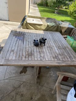 Cedar Wood Table Very Steady Strong