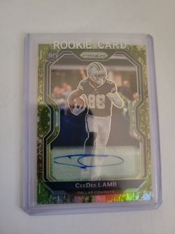 2020 Prizm RC Rookie Ceedee Lamb Camo Auto #/25 Dallas Cowboys