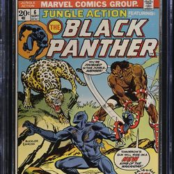 Jungle Action #6 CGC 9.8 WHITE Pages 1st Killmonger & Black Panther solo story Marvel Comics
