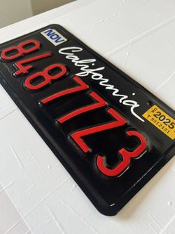 License Plate Wrap Black & Red