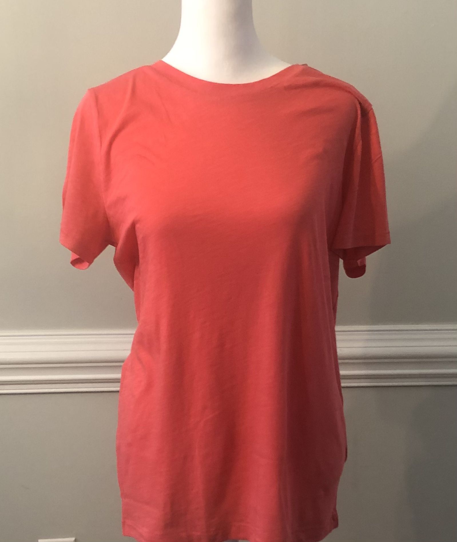 NWT, Women’s Vintage Slub Cotton Crewneck Tee in Guava Pink from JCrew (large)