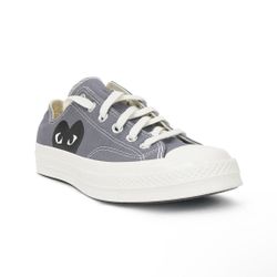 Converse x Comme des Garçons PLAY Chuck '70 All Star Low Steel Gray Unisex Shoes