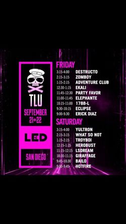 Saturday ticket for LED