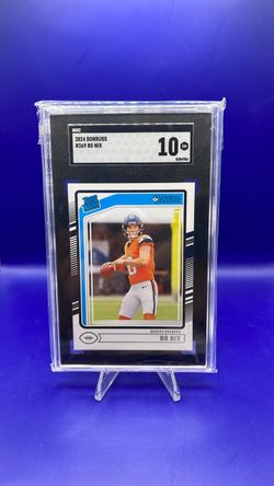 2024 Donruss Bo Nix Rookie Graded SGC 10
