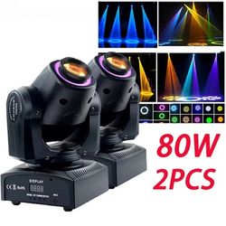 Pair Mini Spot 80w Moving Head Lights W/ Led Ring