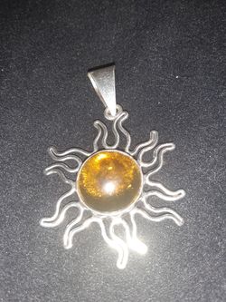 925.Silver sun pendant