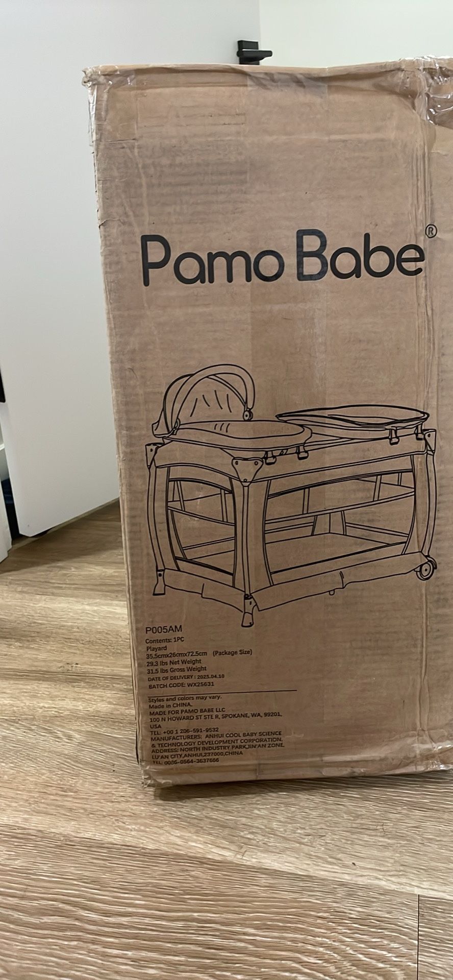 Pamo Babe Portable Playpen Foldable Playard for Baby and Toddler Mattress, Changing Table for Newborn Portable Playard