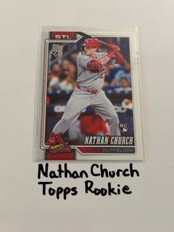 Nathan Church St.Louis Cardinals Outfielder Topps Rookie Card.