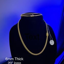 6mm Thick, 20” Long Miami Cuban Link Chain & Bracelet • LIFETIME WARRANTY 