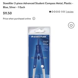 Staedtler Advanced Student Compass Metal, Plastic Blue, Silver School/Geometry