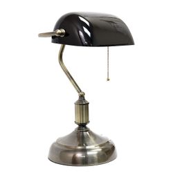 Brand New Art Deco Vintage Banker’s Lamp Black