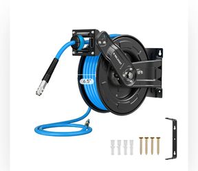 Retractable Air Hose Reel, 3/8" x 50ft, Dual Arm