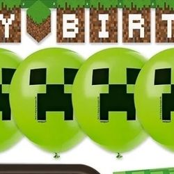Minecraft Happy Bday Banner