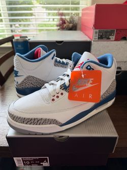 Size 10 Brand New Jordan Retro 3 True Blue (2026) Original Box Included! UNDER RETAIL!!!!