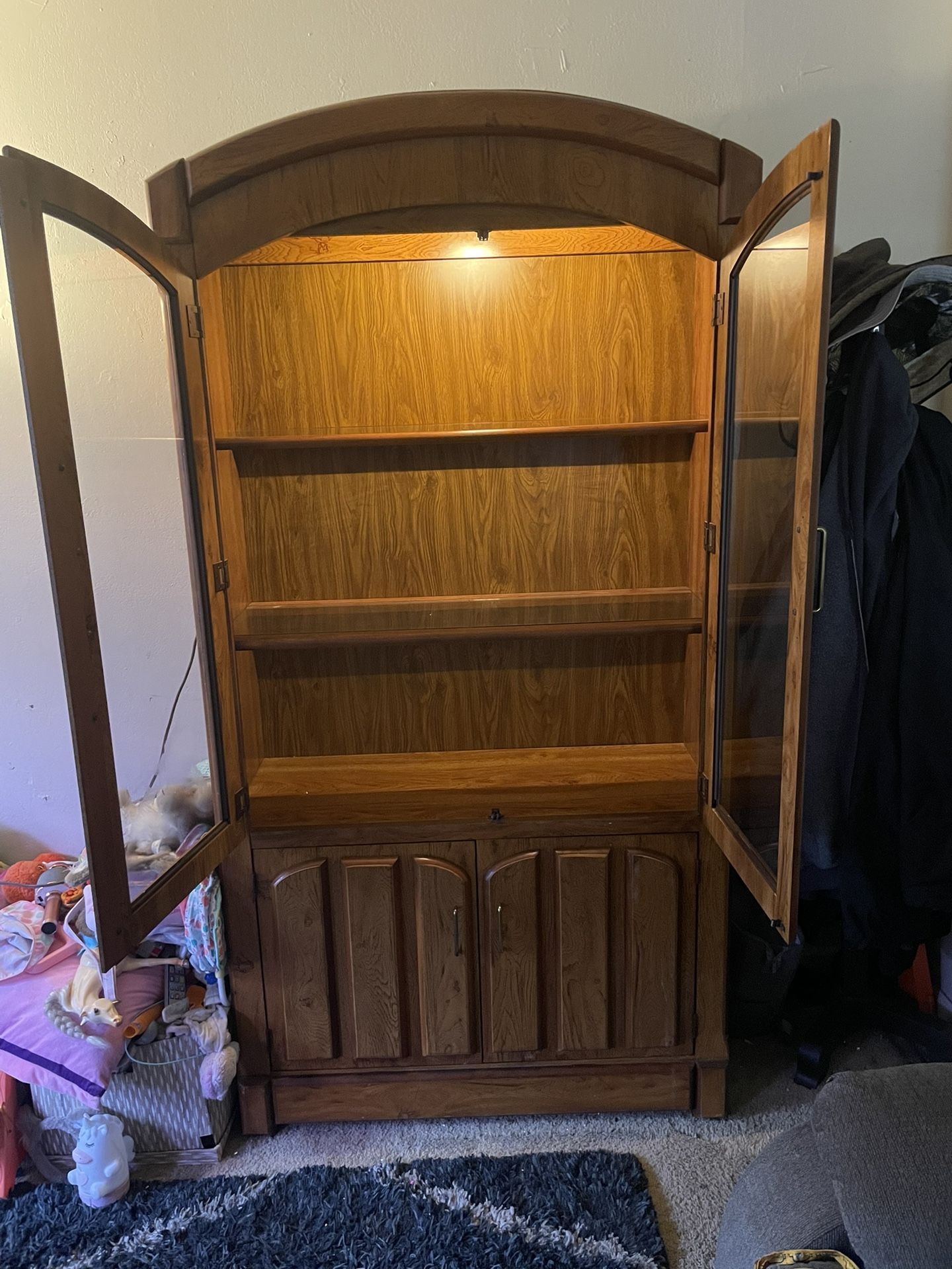 Large Solid Wood Hutch