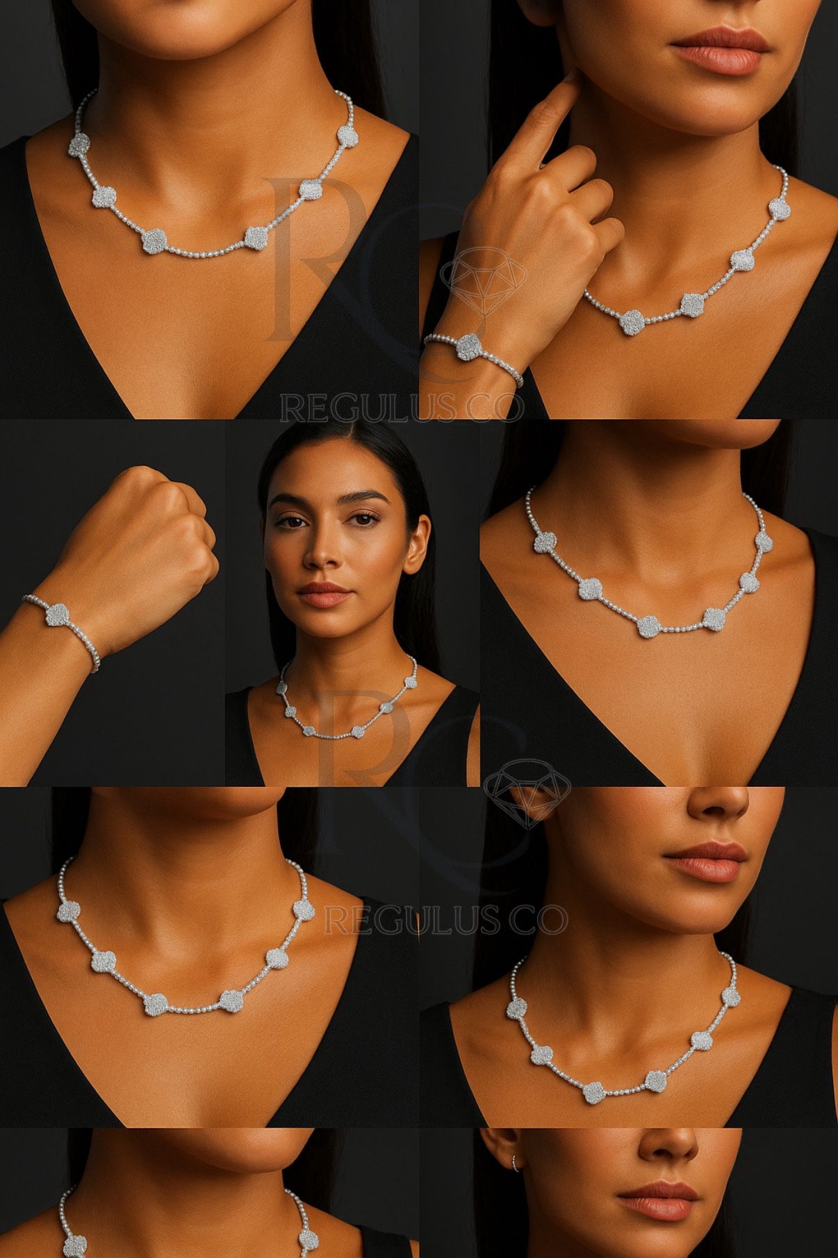 .925 Silver bracelet / Necklace Moissanite Vvs