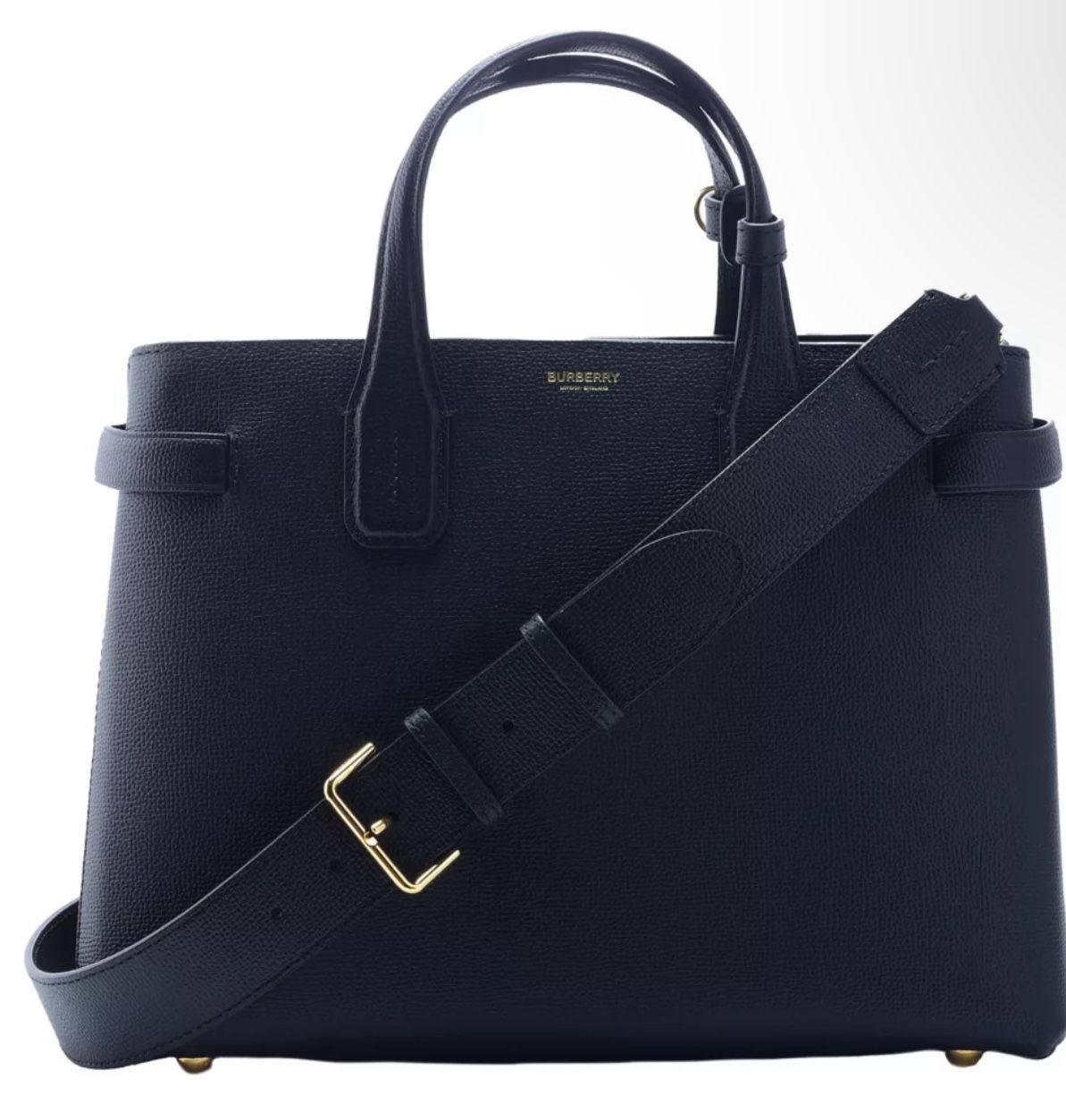 New Authentic Burberry Leather Banner Cross Body Bag