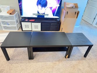 Black Coffee Table with Lower Shelf A total of 3 items.