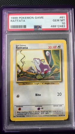 1999 Pokemon Base Set Rattata PSA 10