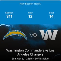 Commanders VS Chargers Sunday 10/5
