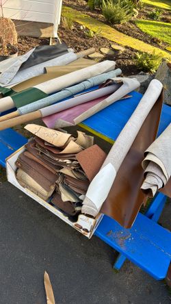 Free Rolls Left Over Naugahyde & Sandpaper 