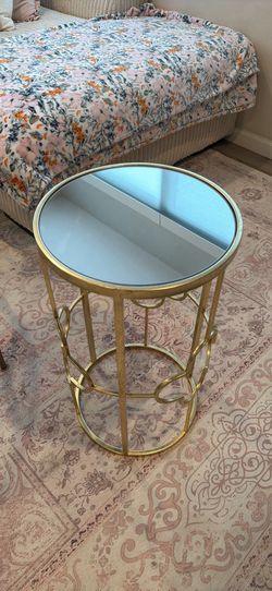 Gold Mirrored Side Table